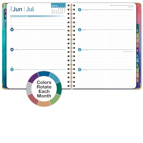 HARDCOVER Academic Year 2026-2027 Planner: 14 Months (May 2026 Through June 2027) 8.5"x 11" Daily Weekly Monthly Planner Yearly Agenda. Bookmark, Pocket Folder and Sticky Note Set (Orchid) - Image 6