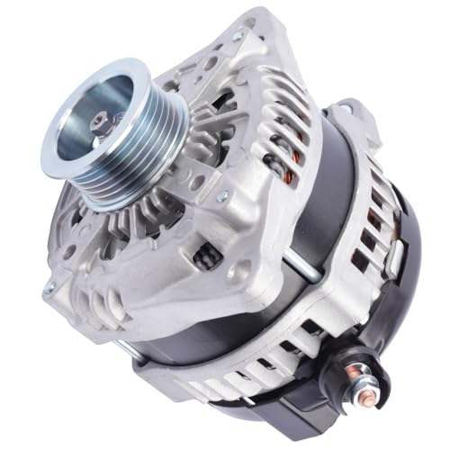 Alternator Compatible with 15 16 17 18 19 20 F-150 5.0L V8, Alternator Replacement 1042110080 1042110081 44000 42103 FL3T10300JA FL3Z10346G HL3710300FA HL3Z10346F, 240 Amp 6-Groove Pulley