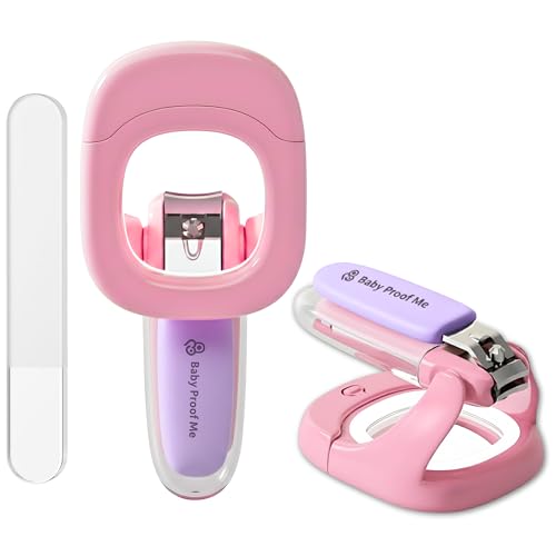Baby Proof Me Baby Nail Clipper & File with LED Light, Finge