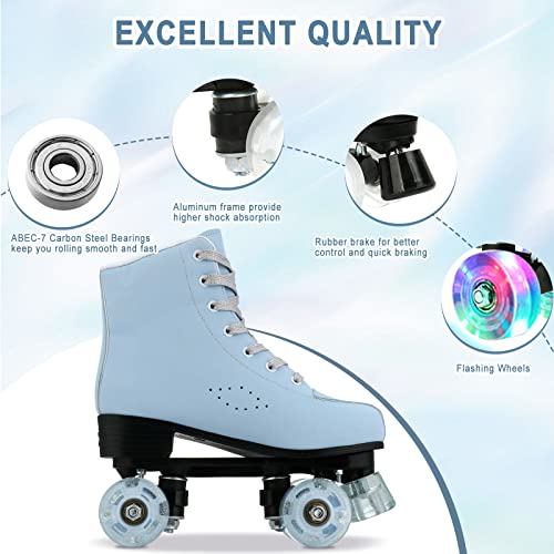 Jessie KAKY760035_8807135 Roller Skates For Women, Frosted Toddler Roller Skates Adjustable Holographic Women Roller Skates Girls Roller Skates Adults For Indoor Outdoor thumb #3