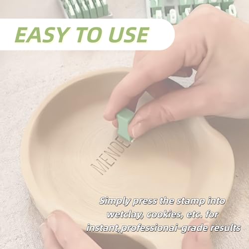 36 Stücke Alphabet Stempel Set, Alphabet Tonstempel Set mit Aufbewahrungsbox für Ton und Keramik, Buchstaben Stempel Set für DIY Basteleien, Kunst und Handwerk, DIY Kunst Kit, Kartengestaltung(a-z)