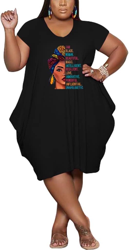 YeGine Oversize Tshirt Dress for Women Casual Plus Size Short Sleeves Midi Tunic Dresses with Pockets - Image 2