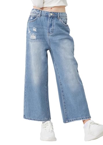 Girls Jeans Shorts Ripped Denim Bermuda Elastic Waist Bottom Trendy Cotton Summer Clothes for Kids