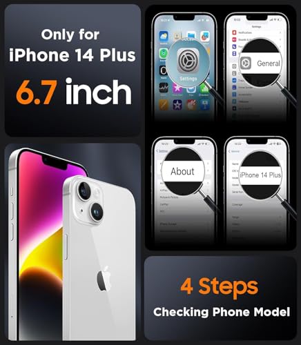 Image of ShieldTech Back Case Cover for iPhone 14 Plus | Mag-Safe Compatible | Camera Protection | Transparent Mobile Phone Case Cover for Apple i Phone 14 Plus | i Phone 14Plus TPU Transparent Back Cover