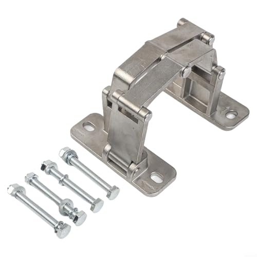 Charnière de porte robuste en acier inoxydable argenté, capacité 200 kg et ouverture à 180°