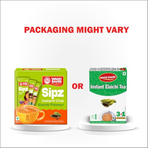 Image of Wagh Bakri Elaichi Instant Chai Tea Premix Powder, 140 gm