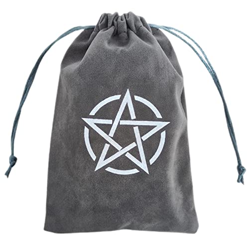 Bolsa de Tarô | 18x12cm Pentagrama Espessado Titular de Tarô Para Meninos,Saco de cartão cinza marro