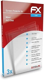atFoliX Screen Protection Film compatible with Maxx AX3 Duo Screen Protector, ultra-clear FX Protective Film (3X)