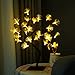 Xcello 24LED Fiber Optic Tree Lamp USB Powered Simulation Flower Light for Household Decoration, Warm White