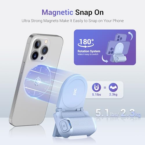 Poignée magnétique bleue haut de gamme avec support Bluetooth iPhone - 6