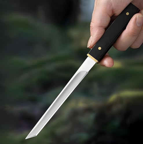Image of PINBO Machado Japanese Style Mini Kitchen Knife - Stainless Steel Blade with Sheath - Compact Chef Knife for Fruit, Vegetables, Chopping, Gifting, Camping & Restaurant Use