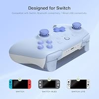 8Bitdo Ultimate 2C Bluetooth-Controller für Switch 2, Switch/OLED/Lite, Hall-Effekt-Joysticks, nichtlineare digitale Trigger, neu belegbare L4/R4-Stoßfänger, 6-Achsen-Bewegung, Rumpelvibration (Blau) – Ansicht 4