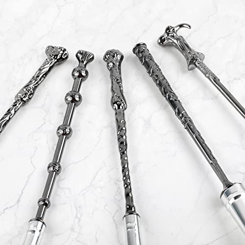 [7 PCS] Harry Makeup Brush Gift Set, With Silver Mirror, Comb, Handle Wizard Wand for Foundation Blush, Eyeshadow, Face Concealer, Eyeliner Contour, Powder Liquid Eye, Harry Gift for Girls Women - Image 3