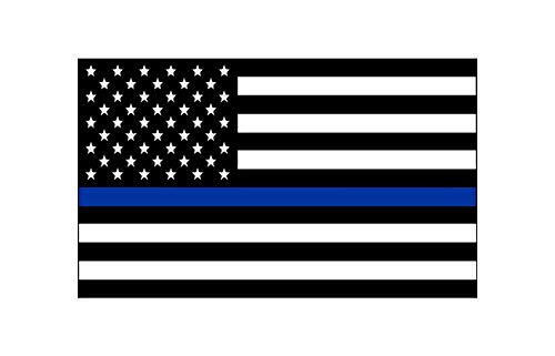 Rogue River Tactical Thin Blue Line Blue Lives Matter Flag Sticker Vinyl Decal For Car Truck Window Bumper Sticker Support Of Police And Law Enforcement Officers ((3 Pack) 3X5) #TOP2