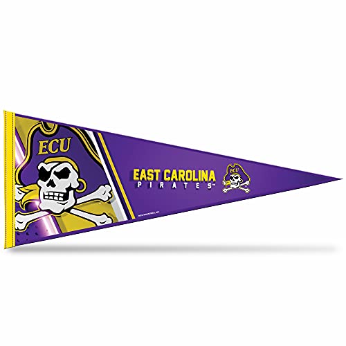 Rico Industries NCAA East Carolina Pirates Primary 12" x 30" Felt Wall Décor Pennant - Great for Home/Bed Room/Man Cave Décor
