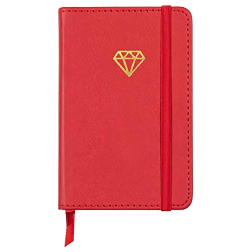 Petit carnet de notes diamant rouge à glisser dans le sac pour écrire partout