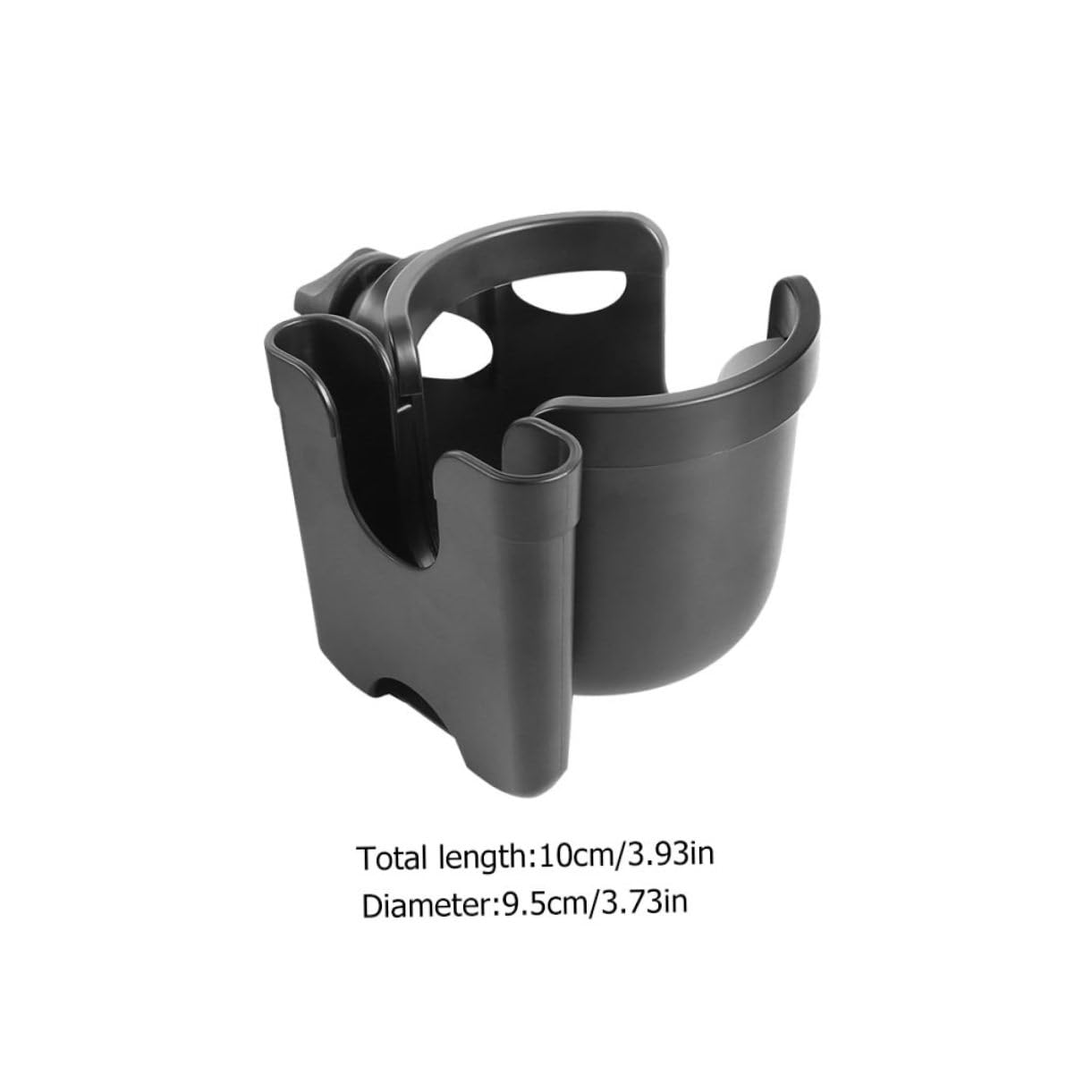 Beatifufu Baby Pushchair Parent Cup Holders Stroller Cup Storage Stroller Feeding Bottle Rack Sturdy Abs Material Black