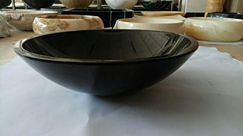 VS430SHXI Shanxi Pure Black Granite Natural Stone Vessel Sinks Bathroom Washbasins