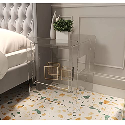 Table de chevet en acrylique transparent minimaliste pour chambre moderne