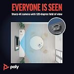 Poly Studio R30 4K Video Conferencing Bar (Plantronics) – Camera, Mic, & Speaker for Small Rooms – Automatic Camera Framing – Noise Reduction Technology – Works w/Teams, Google, Zoom –Amazon Exclusive
