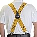 AISENIN Tape Measure Suspenders for Men 2” Wide X-Back Work Suspenders Elastic Adjustable(Yellow)