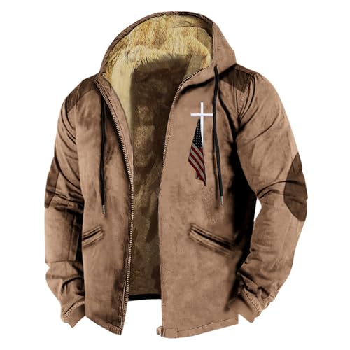 Chaqueta de forro polar informal para hombre, abrigo de invierno con cremallera y diseño de parche, abrigos cálidos para hombre, rosa, 5XL