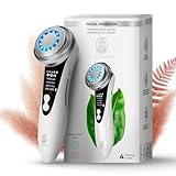 CLEOSKIN Masajeador Facial de Fototerapia LED Roja/Azul | Warm Clean, Lifting y Cuidado de Ojos | Limpieza Profunda,...