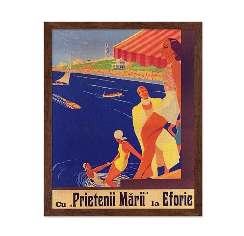 Monem Art Travel Poster - Vintage La Eforie Romania Wall