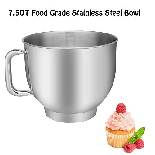 image for ROVSUN 7.5 Quart Stand Mixer, 660W 6-Speed Electric Tilt-Head Kitchen 