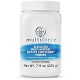 Multiforce Alkaline Powder-Natural Daily pH Balance Supplement. Bioavailable Alkalizing formula to Balance Your pH, Combat Acid Build-Up, Increase Energy, Improve Digestion | 3 Flavors | 30 Day Supply