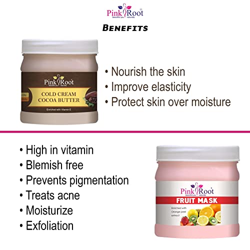 Image of Pink Root Cocoa Butter Cold Cream 500gm with Fruit Mask 500gm