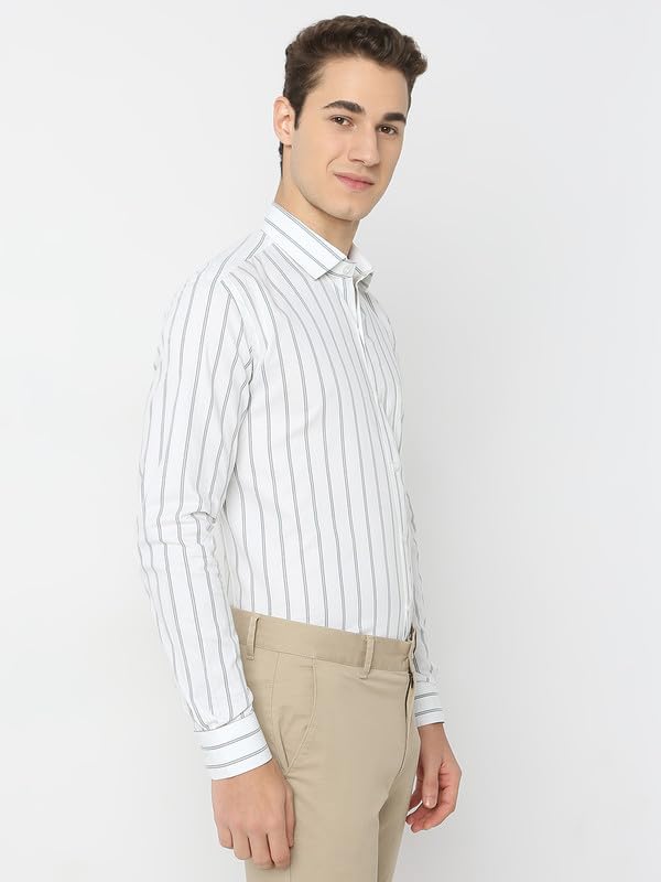 Image of Men's Striped Cotton Formal Shirt