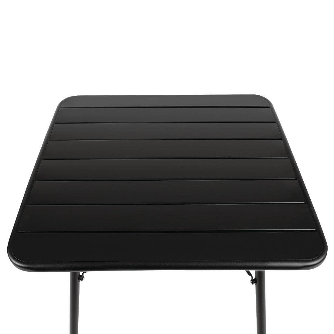Bolero cf-mt-e030 schwarz Lattenrost quadratisch Stahl Tisch, 700 mm, schwarz