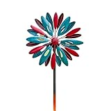 Solar Wind Spinner Solstice 75in Multi-Color Seasonal LED Lighting Solar Powered Glass Ball with Kin