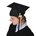 GraduationMall Matte Graduation Gown Cap Tassel Set 2026 for High School and Bachelor Black 51(5'6