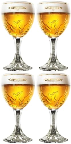Grimbergen Verre à bière avec pied 330 ml - Lot de 4