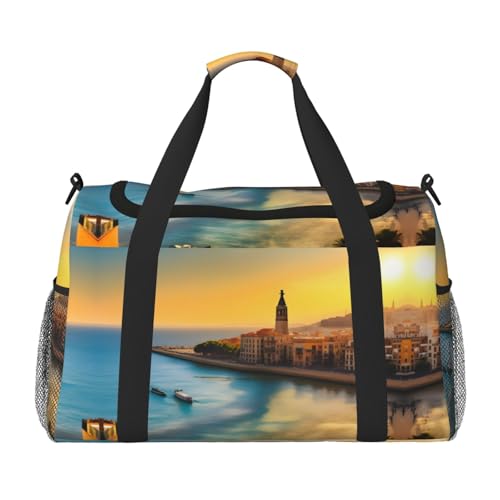 WZYCWB Sunset Barcelona Printed Travel Bag