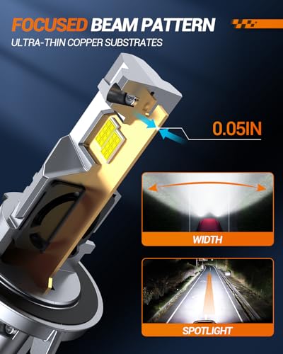Image of SEALIGHT S2S H13 H10 Fog Light Bulbs LED Combo for Pickups, Bright Output 9008 /H13 Bulb with Cooling Fan, 1:1 Mini Size, 6500K Cool White, Plug and Play LED Bulb 9145 9140