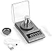 Digitale Milligrammwaage, 200 g x 0,001 g NEWACALOX Hochpräzisions-Schmuckwaage zum Wiederladen, tragbare Taschenwaage mit Kalibriergewichten Pinzette Waagschalen und USB-Kabel