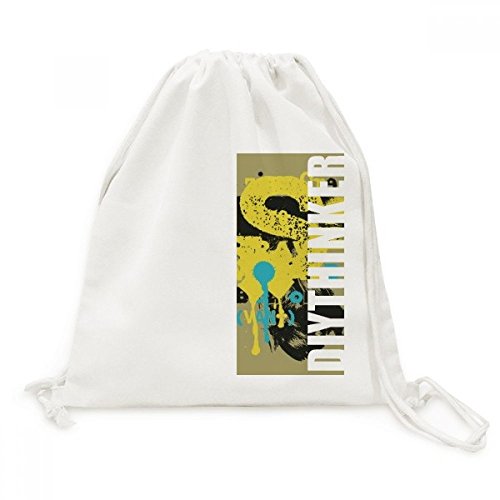 Sac à dos en toile graffiti jaune bleu noir pour femme cherchant un rangement léger