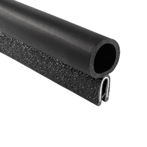 Image of TRIM-LOK Trim Seal, Edge Trim with Top Bulb, Fits 0.750-Inch Bulb, 1 /8-Inch Edge, 25-Foot Length, Black Pebble Finish, Flexible PVC Plastic Trim with EPDM Rubber Weather Stripping