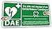 Sticker DAE - Défibrillateur Automatisé Externe Article R.6311-15 - R.6311-14 Autocollant Urgence (Largeur 20 cm/Hauteur 9,5 cm)
