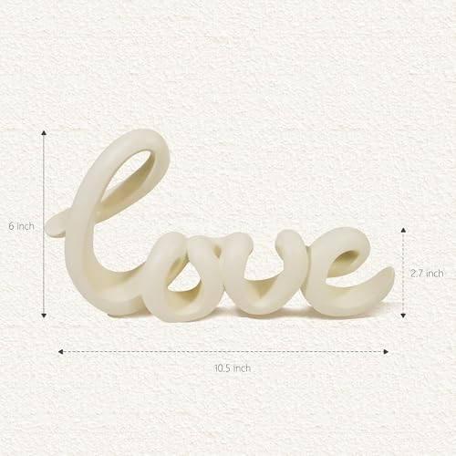 Escultura Letras LOVE Beige para Decoración de Hogar miniatura 6