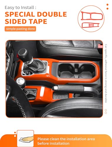image for Savadicar Orange Interior Accessories - Gear Shift Panel Trim Set for 