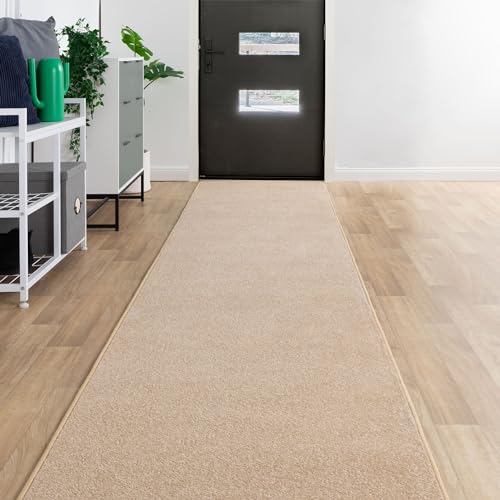 Steffensmeier Läufer Galerie Ibiza| Kurzflor Teppich| Flur| Diele| Größe: 80x500 cm| Beige
