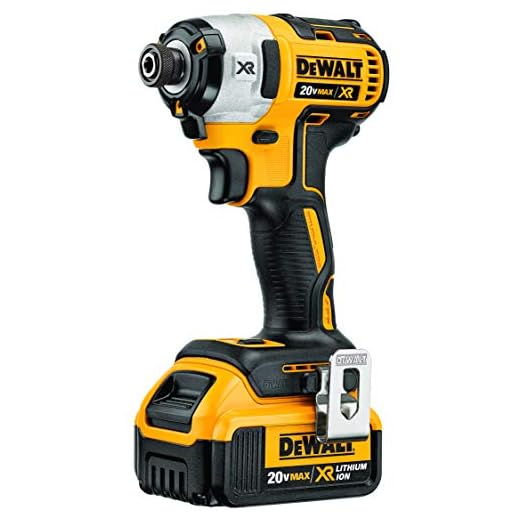 DEWALT Parafusadeira de Impacto de 1/4 Pol. (6,4mm) com 2 Baterias Bivolt 20V MAX* Ion-Litio 4.0Ah e Maleta 127V DCF887M2