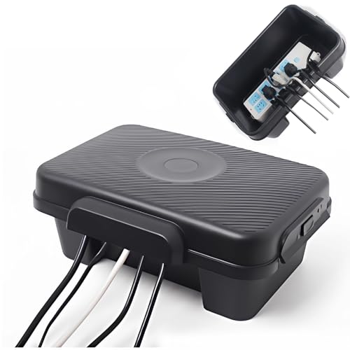 Coffret electrique etanche exterieur IP44 noir 36x25x13cm pour la protection de multiprise