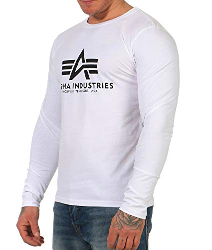 Preisvergleich Produktbild ALPHA INDUSTRIES Herren Basic T-LS Longsleeve T-Shirt, White, L