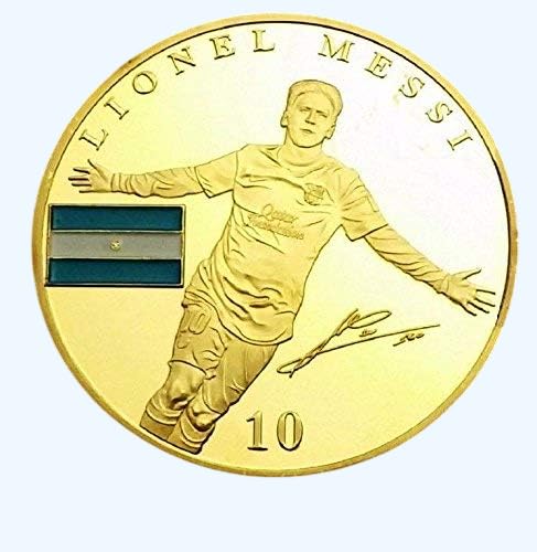 Spanish Proof Set Argentina Soccer Legends Messi 1 Oz Gold Plated Medal Coin | 24KT Gold Dip Signature Autograph Collectible Coin for Fans & Collectors-image-49