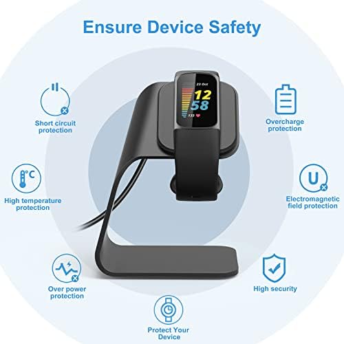 CAVN Charger Compatible with Fitbit Charge 5/Luxe, Portable Charger Stand Cable Replacement Charger Charging Dock Charge 5 Charger Stand with Charger Cable for Charge 5/Luxe Activity Tracker